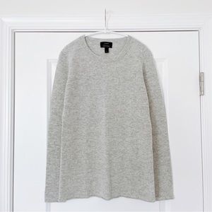 J crew Cashmere Crew Neck Sweater Light Grey